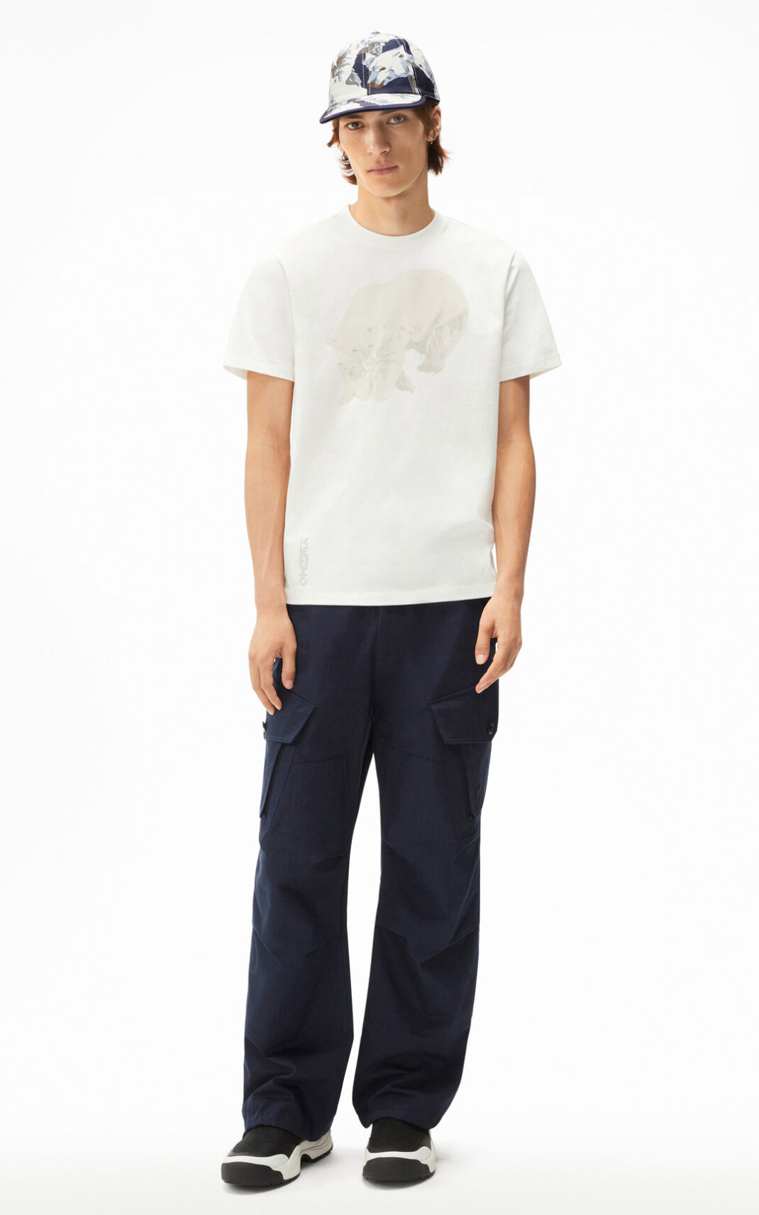 Kenzo The 冬 Capsule Polar Bear Tシャツ メンズ 白 - KPIMDU465